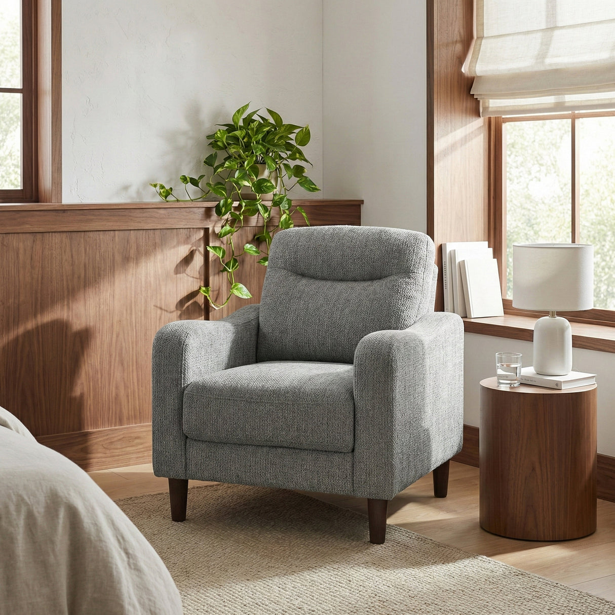 Linden Gray Chair by Homelegance at Eve Furniture