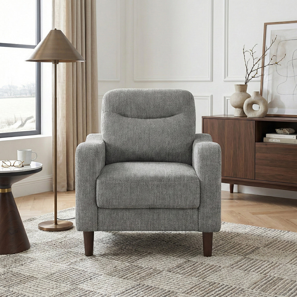 Linden Gray Chair by Homelegance at Eve Furniture