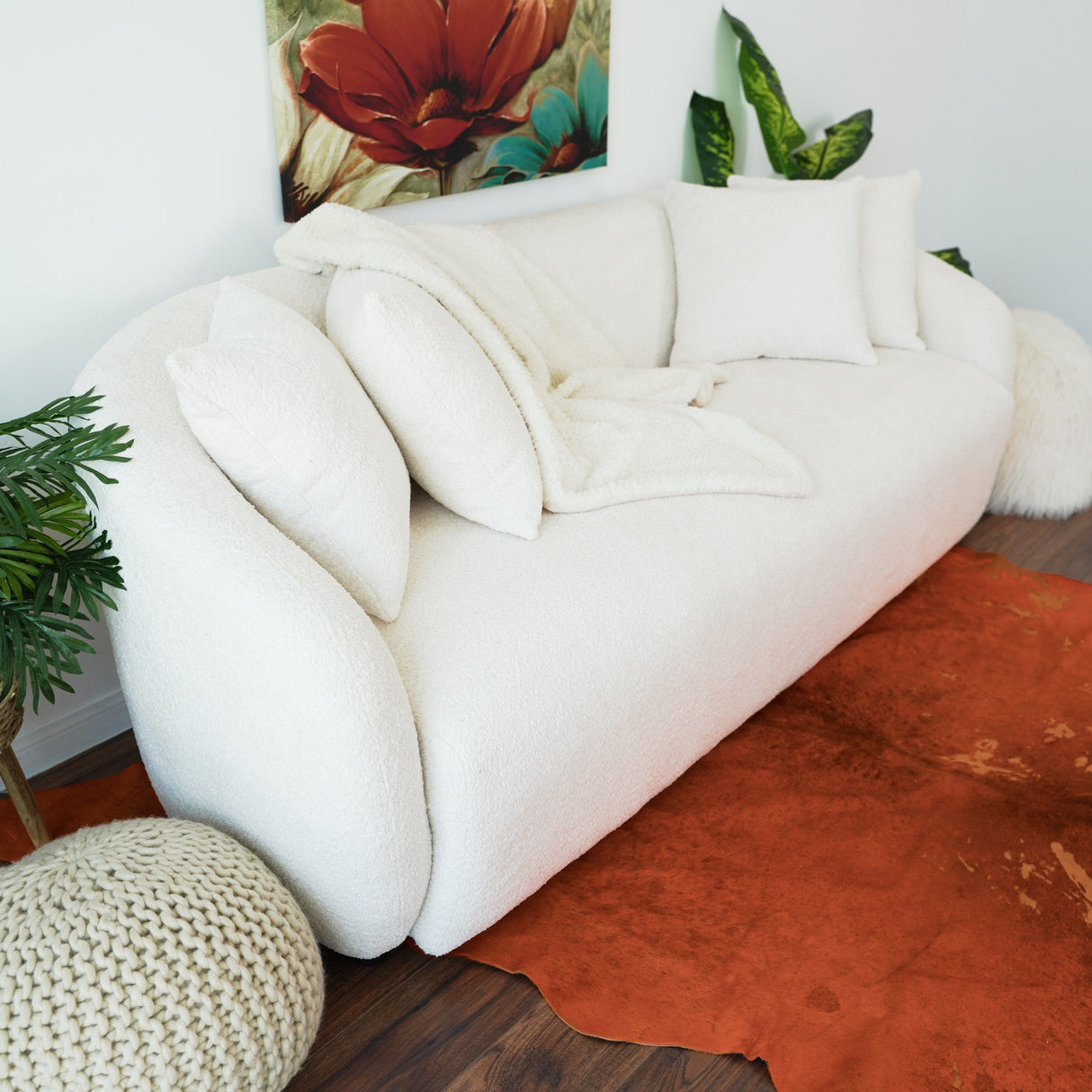 Linden Ivory Boucle Sofa by Ashcroft Furniture at Eve Furniture