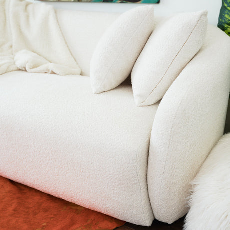 Linden Ivory Boucle Sofa by Ashcroft Furniture at Eve Furniture