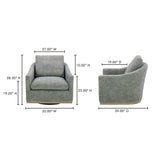 Linden Slated Moss Swivel Chair by MOES at Eve Furniture