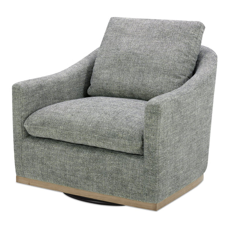 Linden Slated Moss Swivel Chair by MOES at Eve Furniture