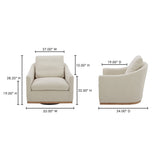 Linden Soft Beige Swivel Chair by Moe's Home at Eve Furniture
