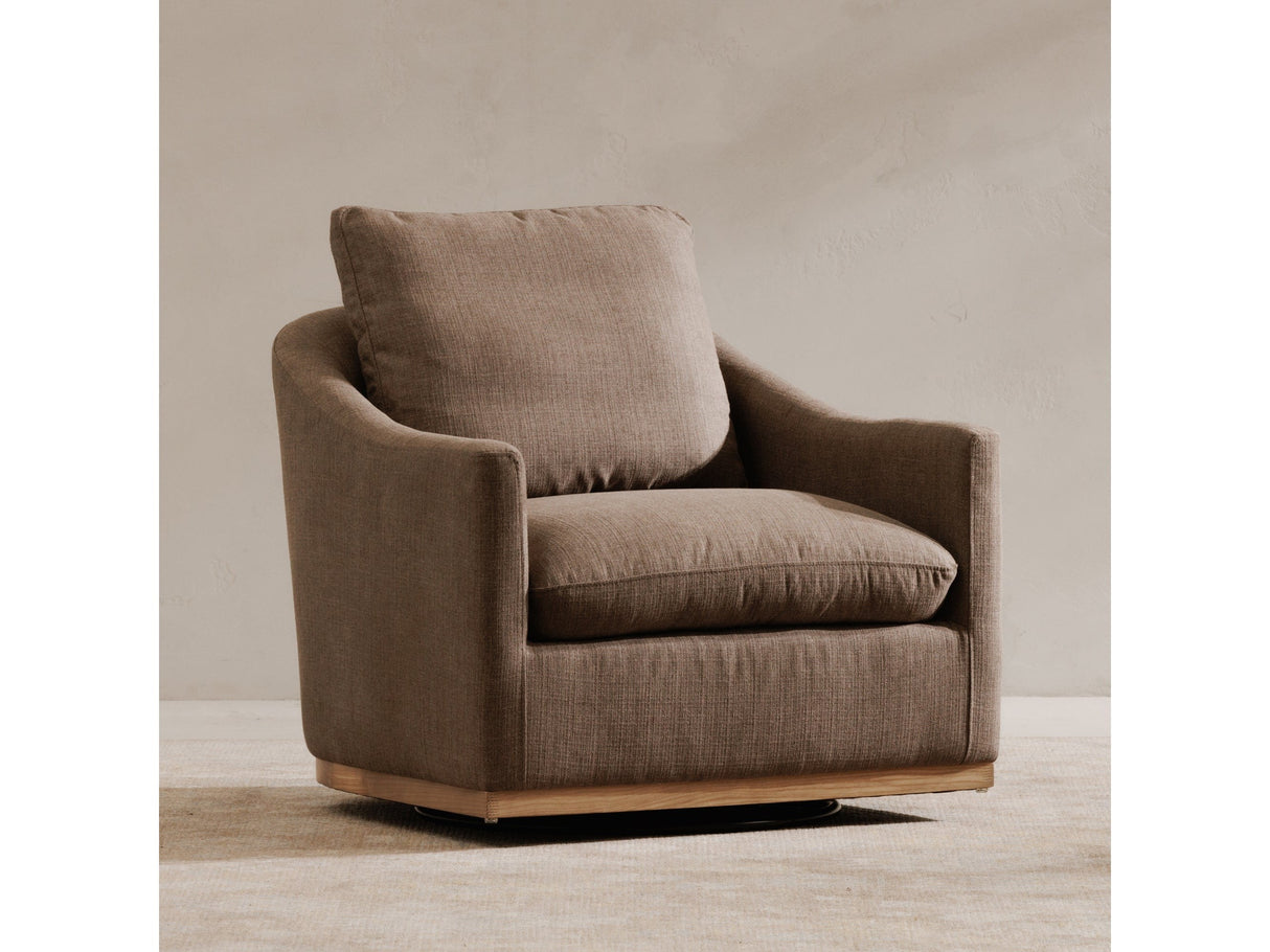 Linden Soft Taupe Swivel Chair by MOES at Eve Furniture