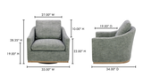 Linden Swivel Chair Slated Moss by Moe's Home at Eve Furniture