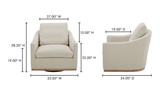 Linden Swivel Chair Soft Beige by Moe's Home at Eve Furniture