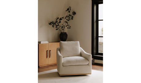 Linden Swivel Chair Soft Beige by Moe's Home at Eve Furniture