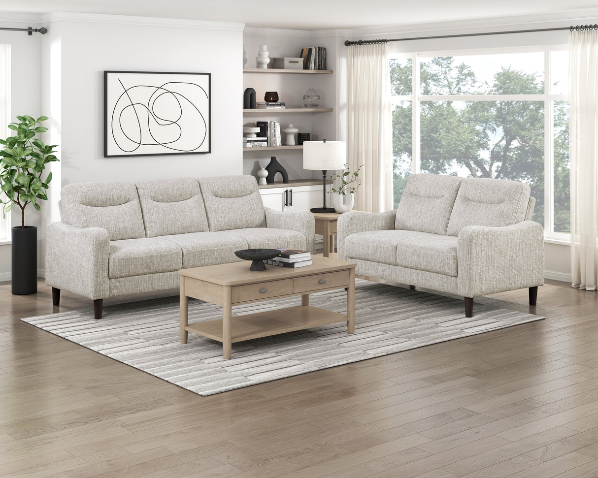 Linden Taupe Living Room Set by Homelegance at Eve Furniture
