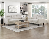 Linden Taupe Living Room Set by Homelegance at Eve Furniture