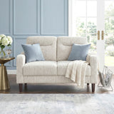 Linden Taupe Loveseat by Homelegance at Eve Furniture