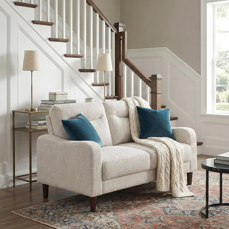 Linden Taupe Loveseat by Homelegance at Eve Furniture