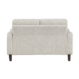 Linden Taupe Loveseat by Homelegance at Eve Furniture
