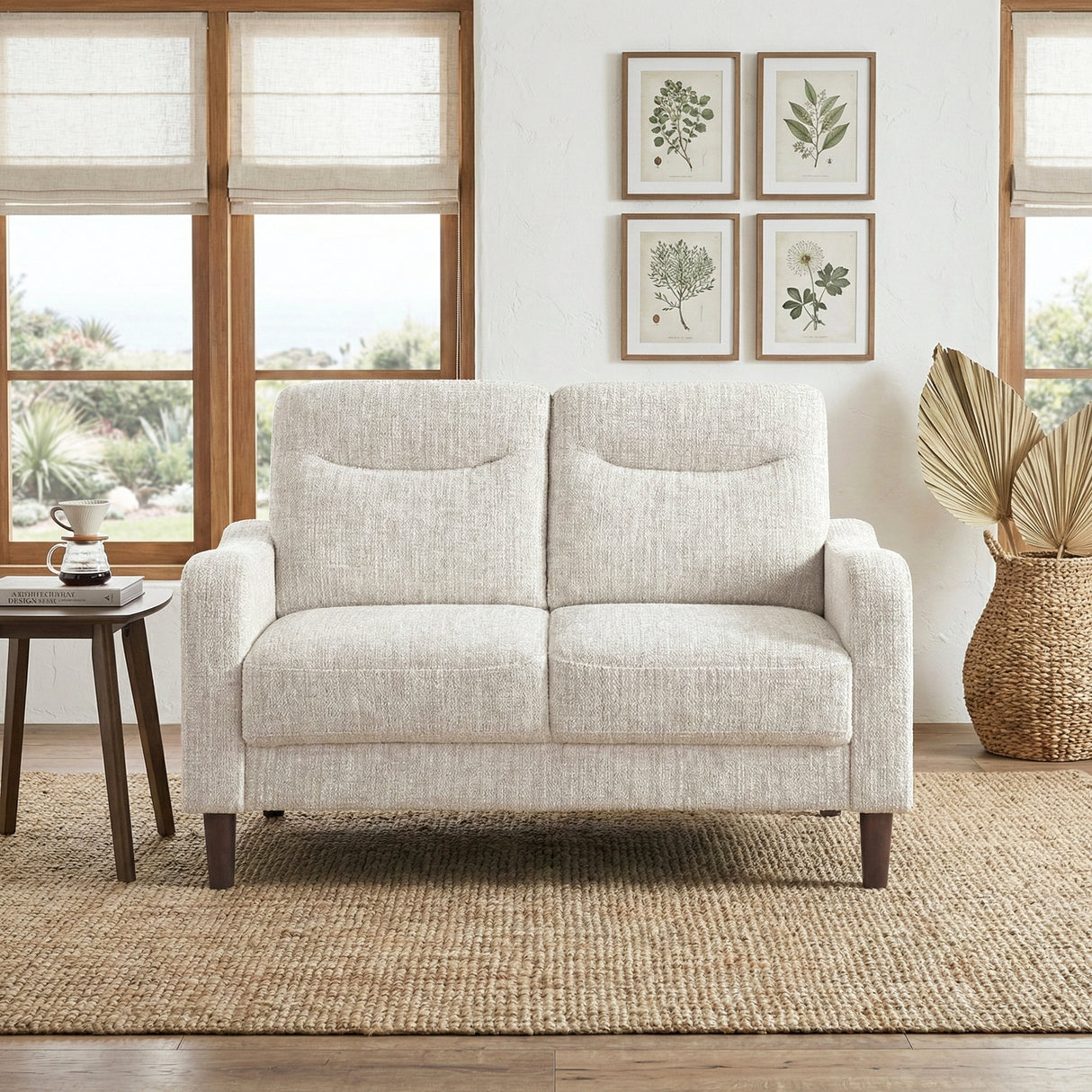 Linden Taupe Loveseat by Homelegance at Eve Furniture