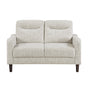 Linden Taupe Loveseat by Homelegance at Eve Furniture