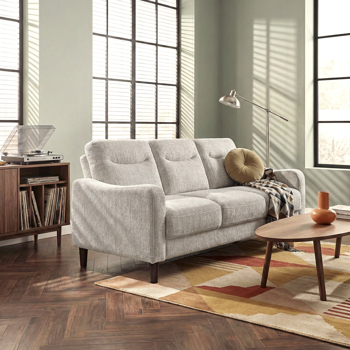 Linden Taupe Sofa by Homelegance at Eve Furniture