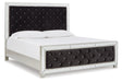 Lindenfield Silver Queen Upholstered Bed by Ashley at Eve Furniture