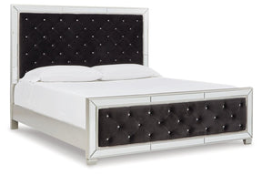 Lindenfield Silver Queen Upholstered Bed by Ashley at Eve Furniture