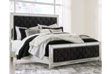Lindenfield Silver Queen Upholstered Bed by Ashley at Eve Furniture