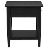 Lindenton Black 1-drawer Wood Occasional Side End Table by Coaster at Eve Furniture