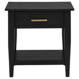 Lindenton Black 1-drawer Wood Occasional Side End Table by Coaster at Eve Furniture