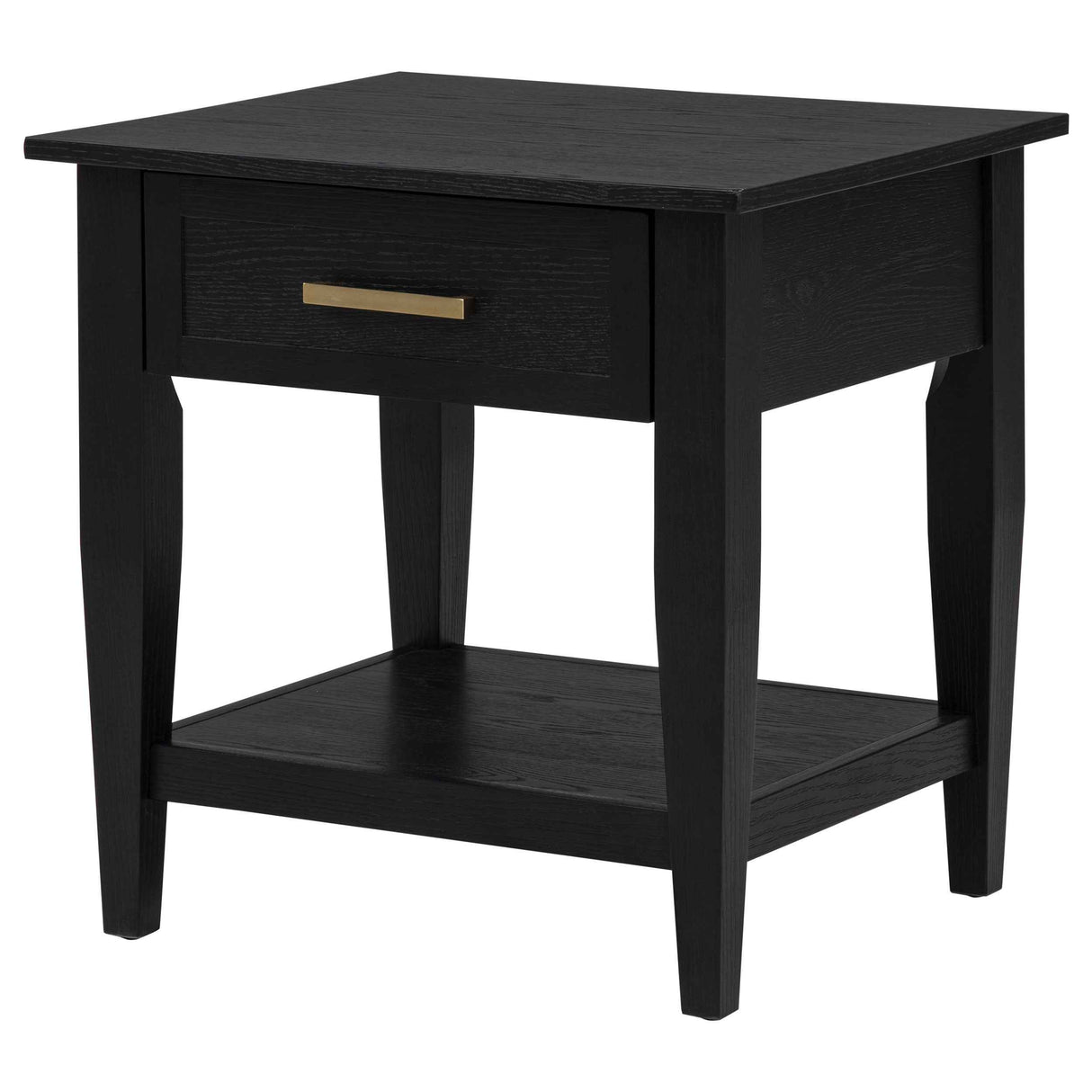 Lindenton Black 1-drawer Wood Occasional Side End Table by Coaster at Eve Furniture