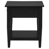 Lindenton Black 1-drawer Wood Occasional Side End Table by Coaster at Eve Furniture