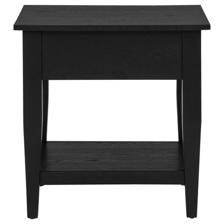 Lindenton Black 1-drawer Wood Occasional Side End Table by Coaster at Eve Furniture