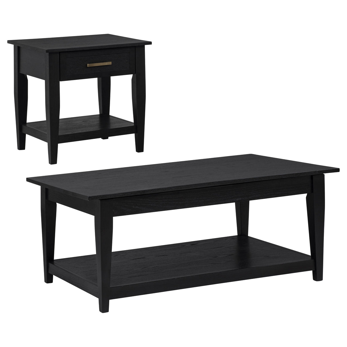 Lindenton Black 2-piece Wood Lift-Top Coffee and End Table Set by Coaster at Eve Furniture