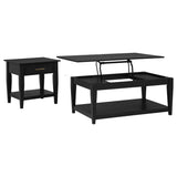 Lindenton Black 2-piece Wood Lift-Top Coffee and End Table Set by Coaster at Eve Furniture