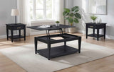 Lindenton Black 3-piece Wood Lift-Top Coffee and End Table Set by Coaster at Eve Furniture