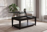 Lindenton Black Lift-Top Occasional Cocktail Coffee Table by Coaster at Eve Furniture