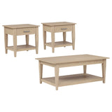 Lindenton Blonde 3-piece Wood Lift-Top Coffee and End Table Set by Coaster at Eve Furniture
