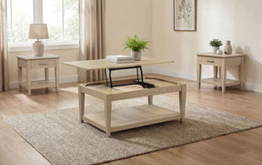 Lindenton Blonde 3-piece Wood Lift-Top Coffee and End Table Set by Coaster at Eve Furniture