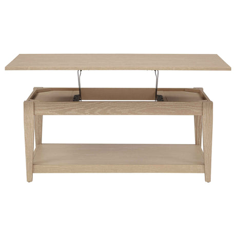 Lindenton Blonde Lift-Top Occasional Cocktail Coffee Table by Coaster at Eve Furniture