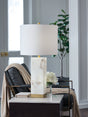 Linderfield White/Gold Finish Table Lamp by Ashley at Eve Furniture