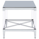 Lindley Chrome 2-Piece Square Coffee and End Table Set by Coaster at Eve Furniture