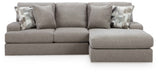 Lindon Smoke 2-Piece Sectional with Chaise by Ashley at Eve Furniture