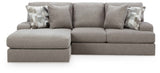 Lindon Smoke 2-Piece Sectional with Chaise by Ashley at Eve Furniture