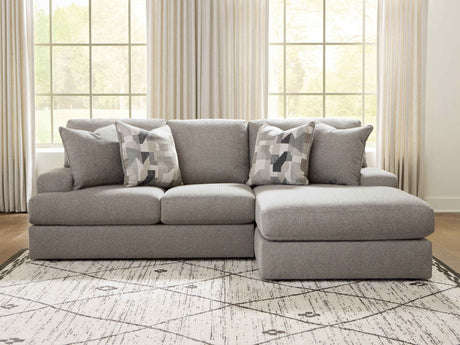 Lindon Smoke 2-Piece Sectional with Chaise by Ashley at Eve Furniture