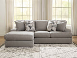 Lindon Smoke 2-Piece Sectional with Chaise by Ashley at Eve Furniture