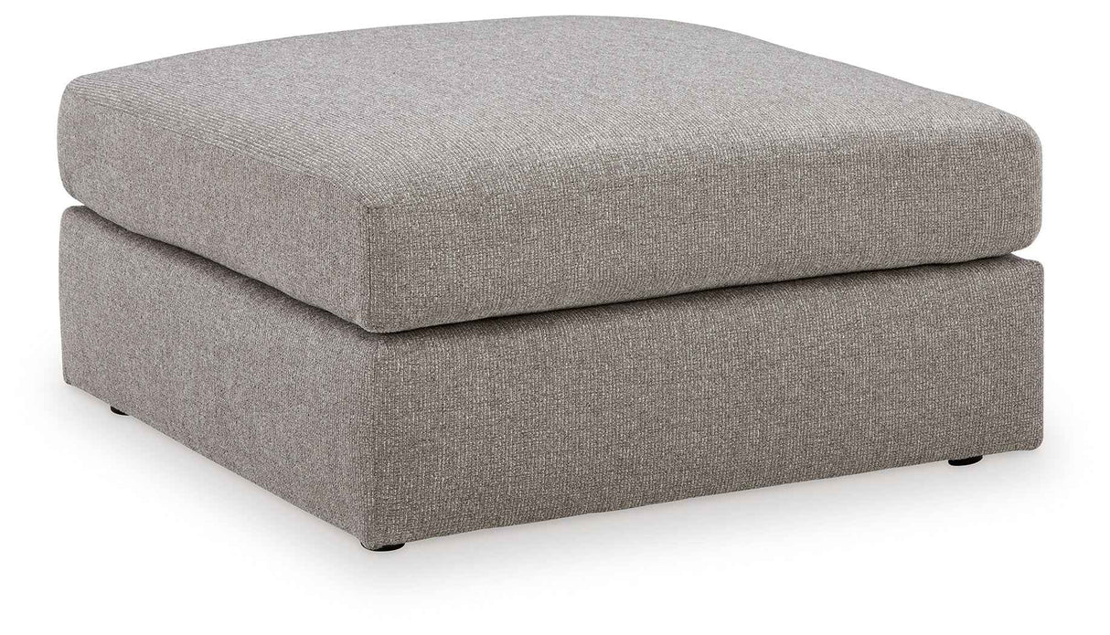 Lindon Smoke Oversized Accent Ottoman by Ashley at Eve Furniture