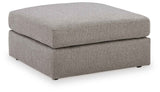Lindon Smoke Oversized Accent Ottoman by Ashley at Eve Furniture