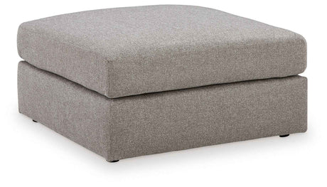 Lindon Smoke Oversized Accent Ottoman by Ashley at Eve Furniture