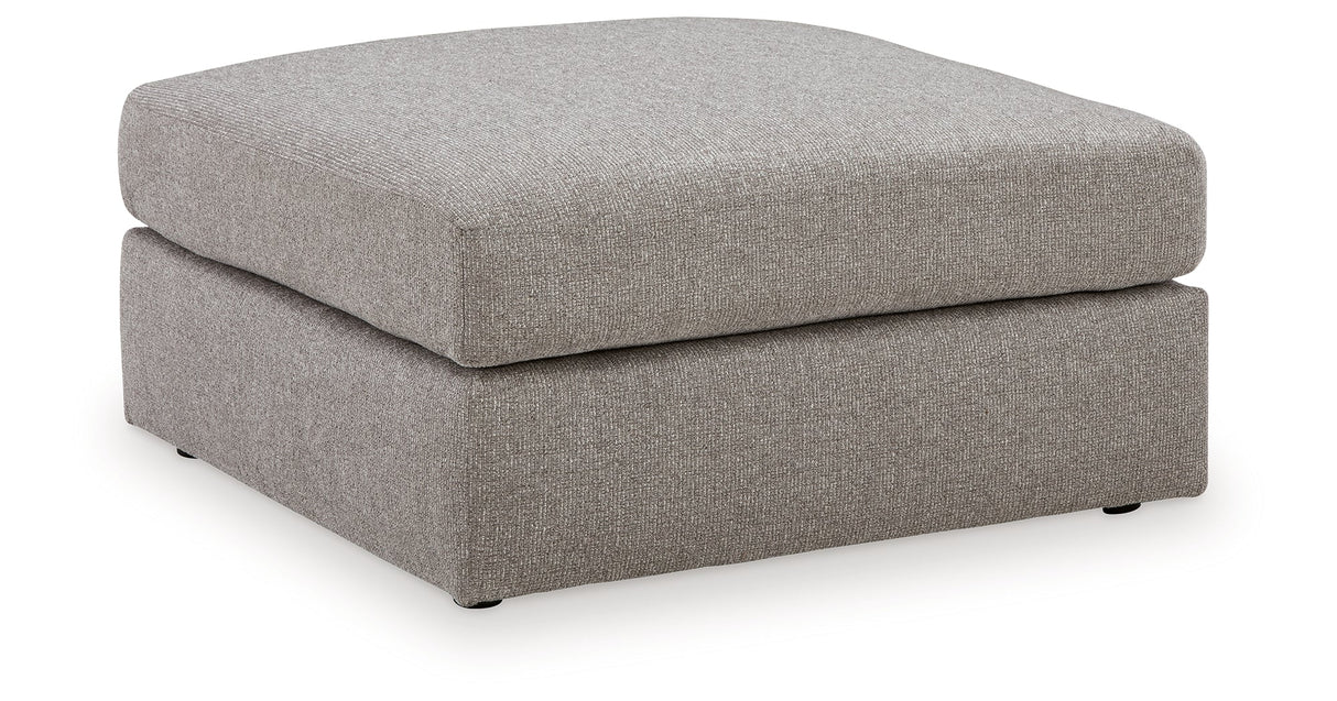 Lindon Smoke Oversized Accent Ottoman by Ashley at Eve Furniture