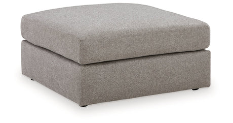 Lindon Smoke Oversized Accent Ottoman by Ashley at Eve Furniture