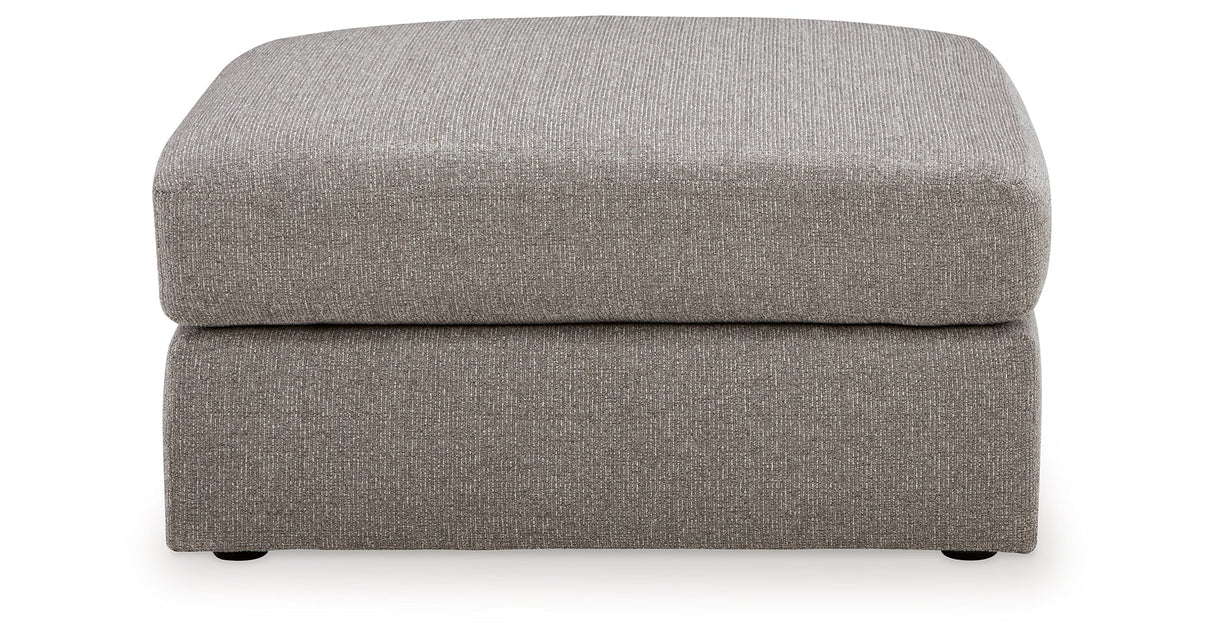 Lindon Smoke Oversized Accent Ottoman by Ashley at Eve Furniture
