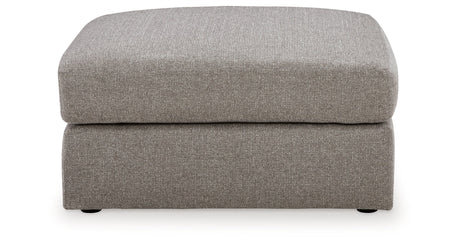 Lindon Smoke Oversized Accent Ottoman by Ashley at Eve Furniture