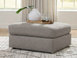 Lindon Smoke Oversized Accent Ottoman by Ashley at Eve Furniture