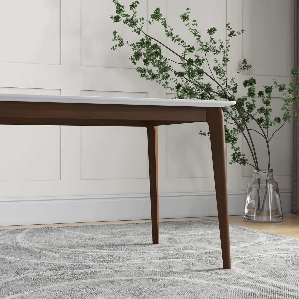 Lindsey Solid Wood White Top Dining Table by Ashcroft Furniture at Eve Furniture