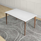 Lindsey Solid Wood White Top Dining Table by Ashcroft Imports at Eve Furniture